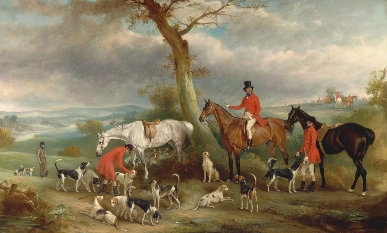 Thomas Wilkinson, M.F.H., con i cani da caccia Hurworth da John Ferneley