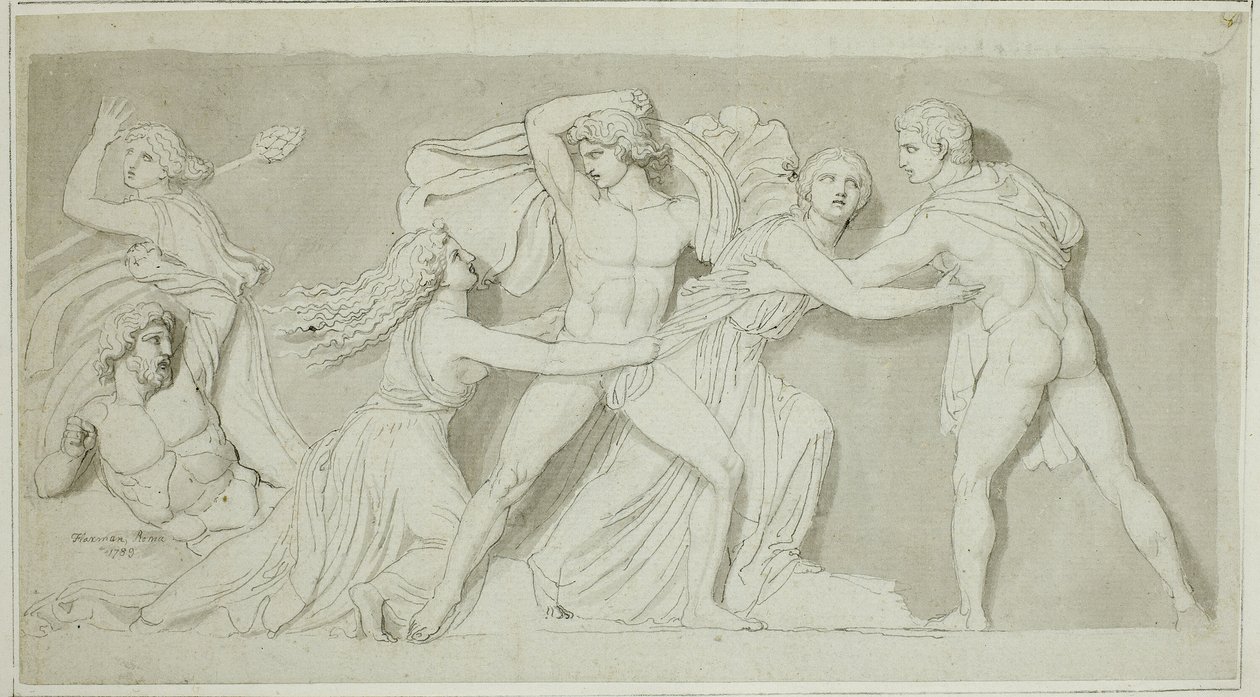Anfione e Zeto liberano la madre Antiope dalla furia di Dirce e Licio da John Flaxman