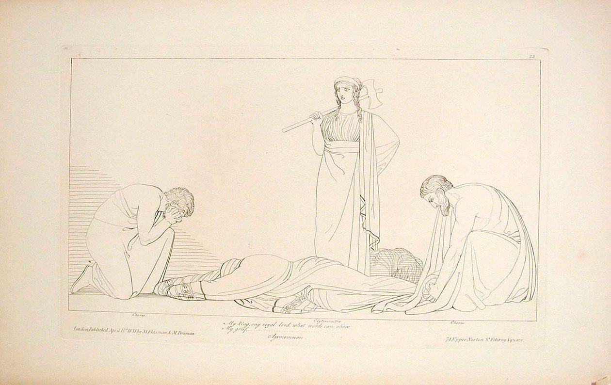 Clitennestra e il coro da John Flaxman