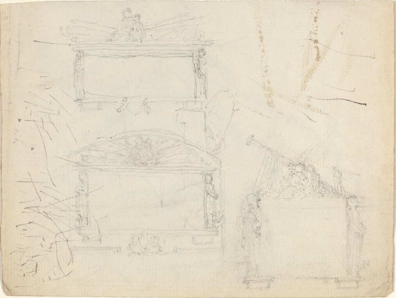Progetti per Monumenti [recto e verso] da John Flaxman