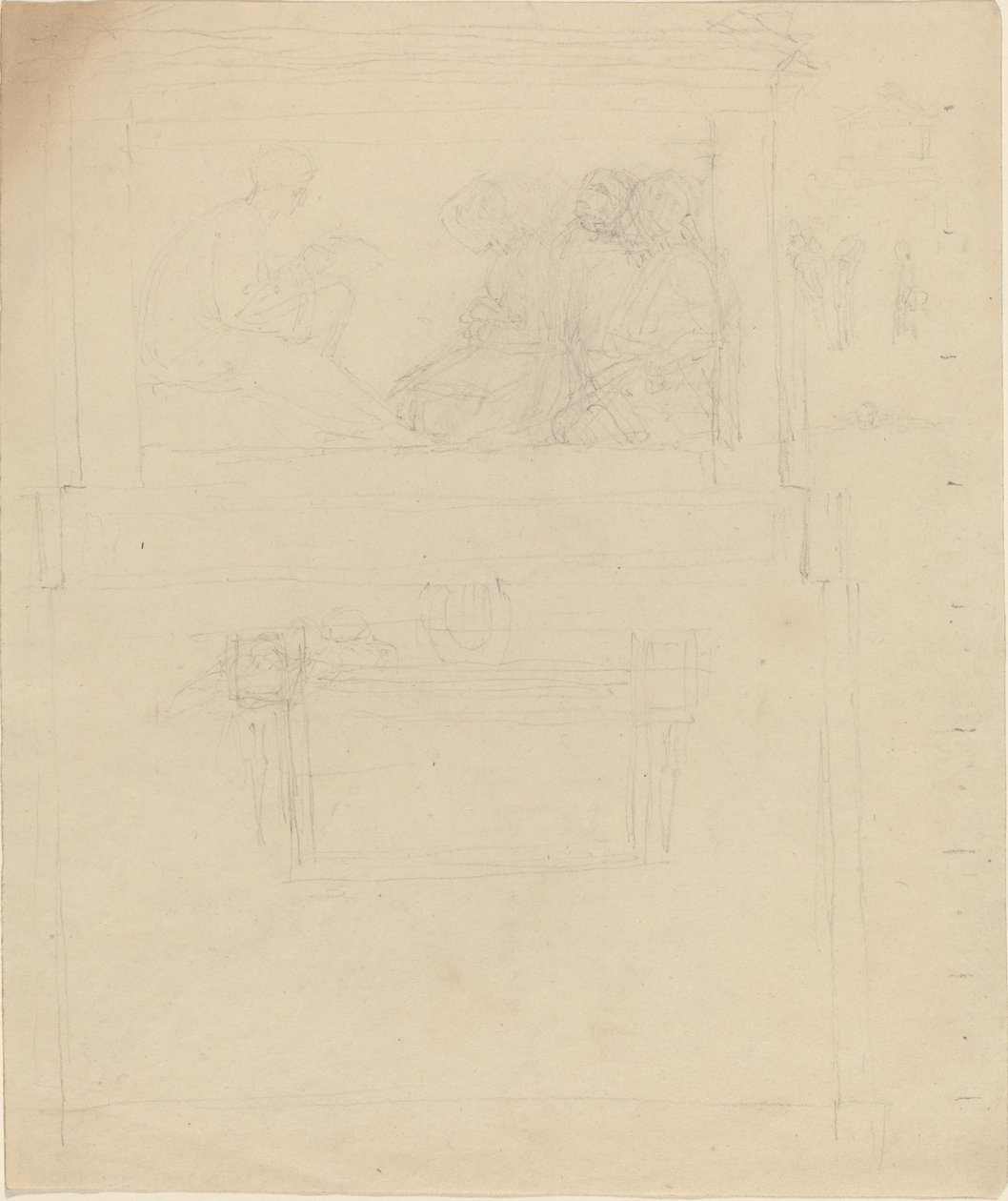 Progetti per un Monumento a Sir William Jones (?) [recto e verso] da John Flaxman