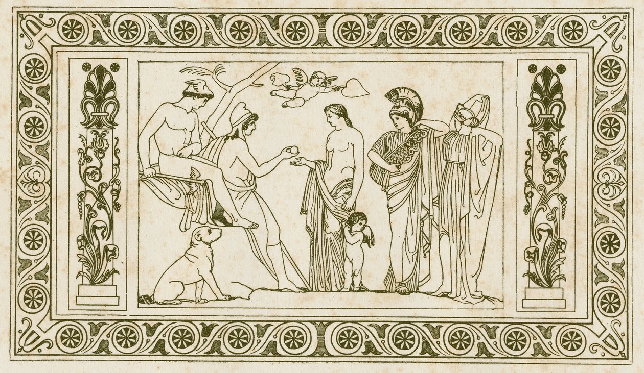 Giudizio di Parigi (illustrazione) da John Flaxman