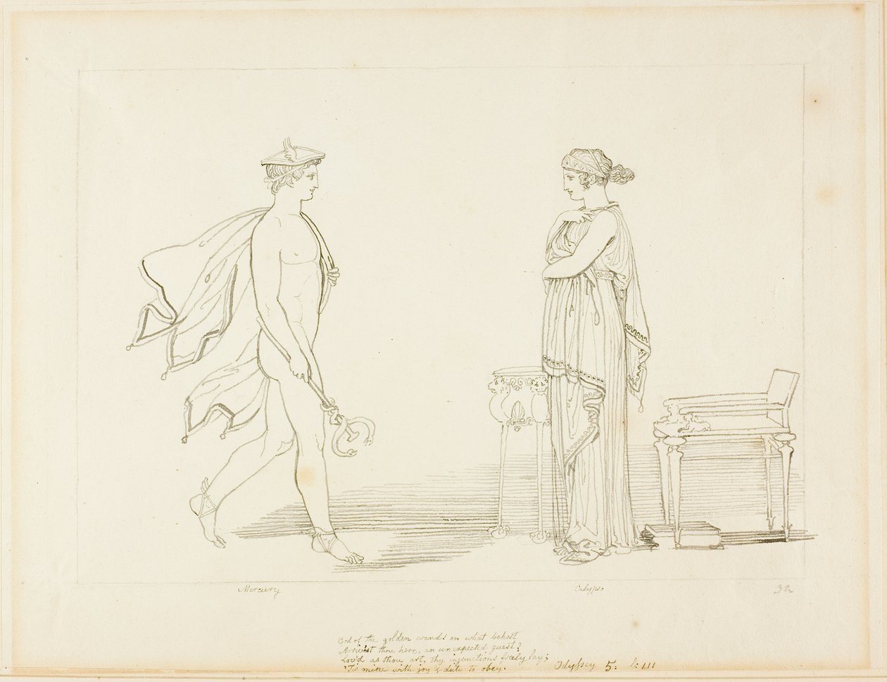 Mercurio e Calipso da John Flaxman