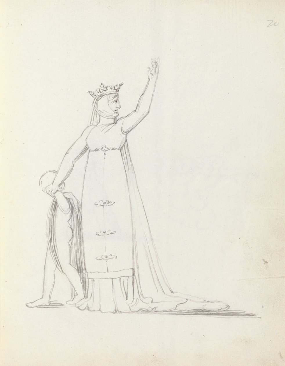 Mrs Siddons come Constance con bambino da John Flaxman