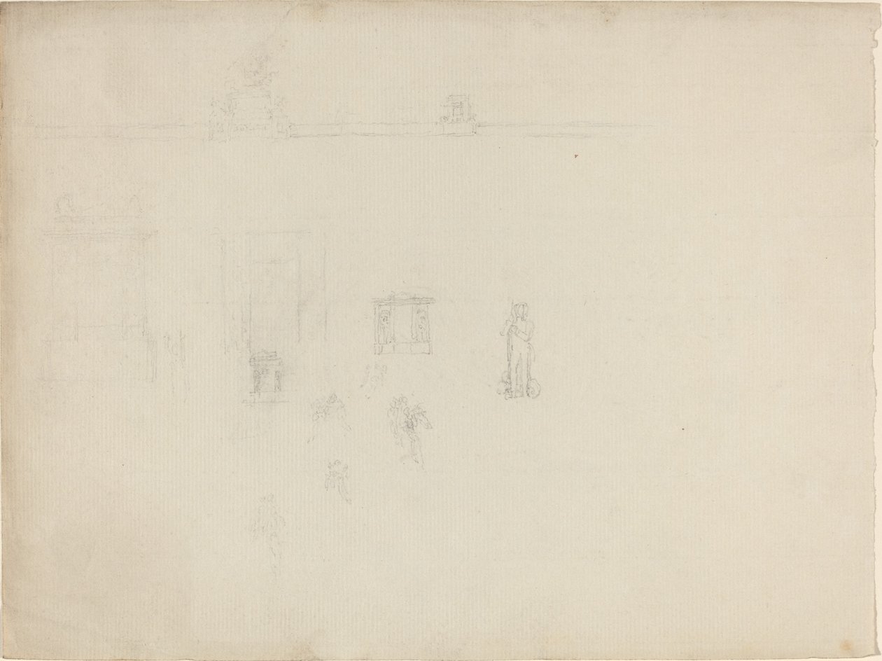 Foglio di Studi Architettonici e di Figure da John Flaxman