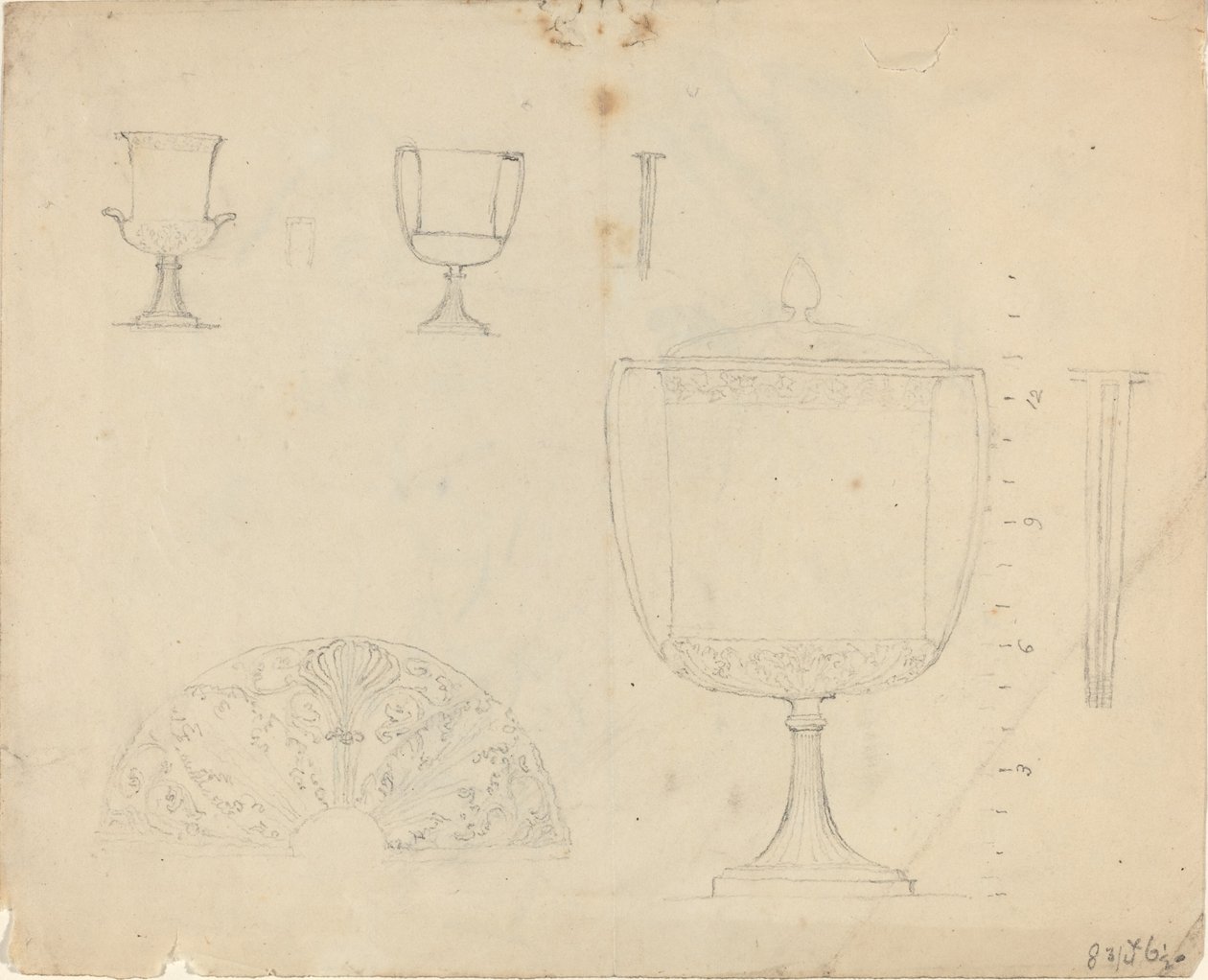 Foglio di studi [recto e verso] da John Flaxman