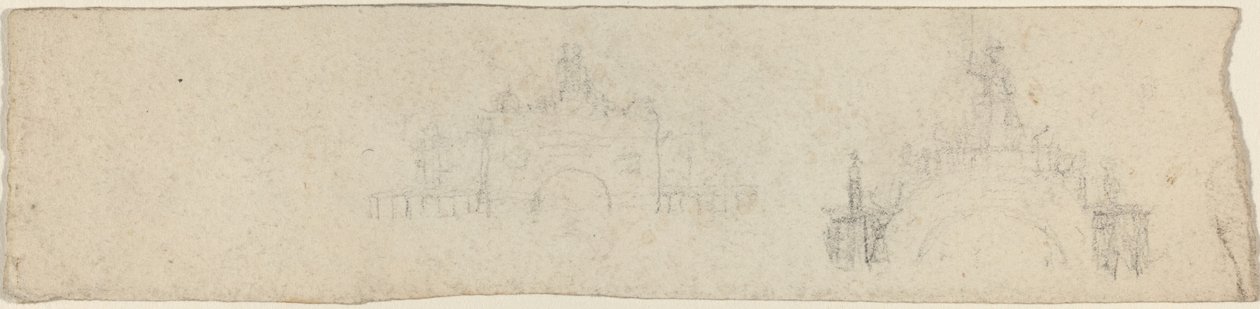 Studi per un Arco Trionfale Sormontato da Britannia (recto e verso) da John Flaxman
