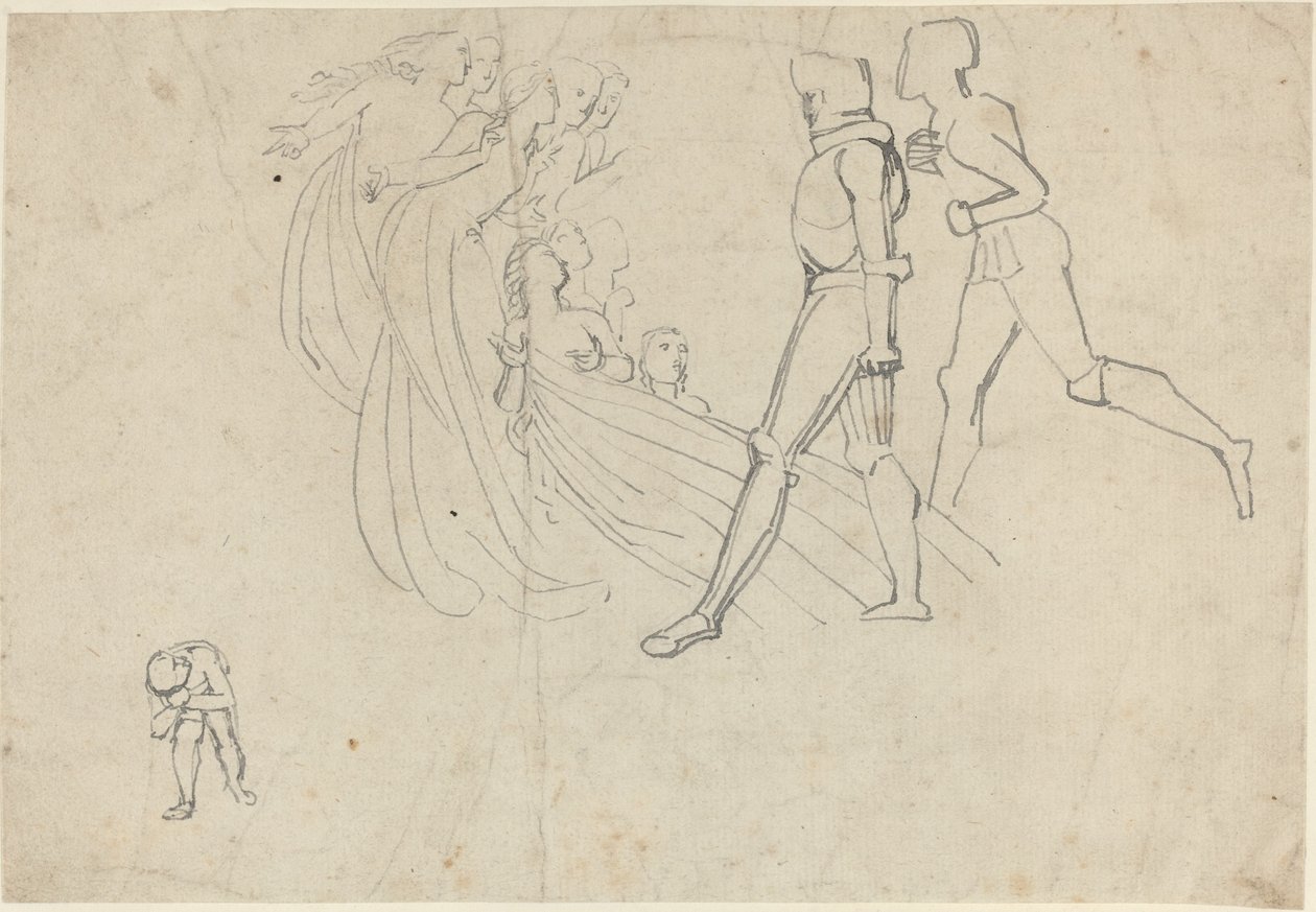 Studio per Il pellegrinaggio del cristiano (?) da John Flaxman