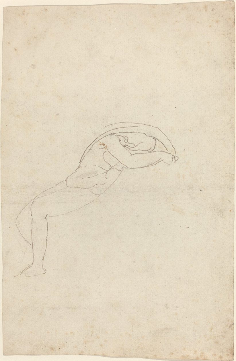 Studio di una figura semi-reclinata da John Flaxman
