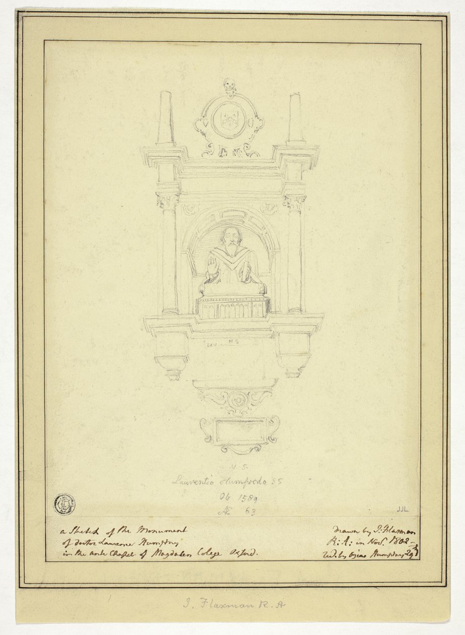 Il monumento del dottor Lawrence Humphrey da John Flaxman
