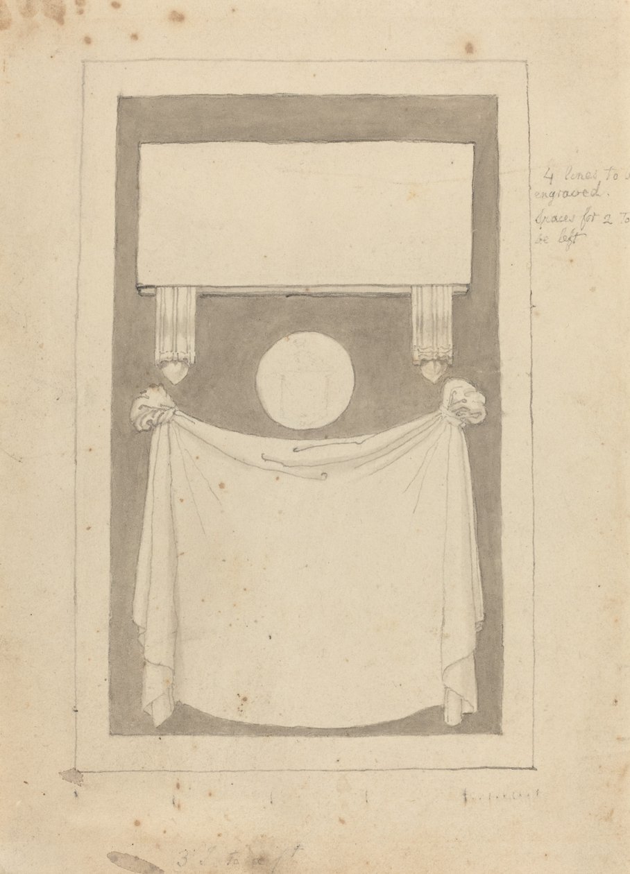 Tre campi di iscrizione da John Flaxman