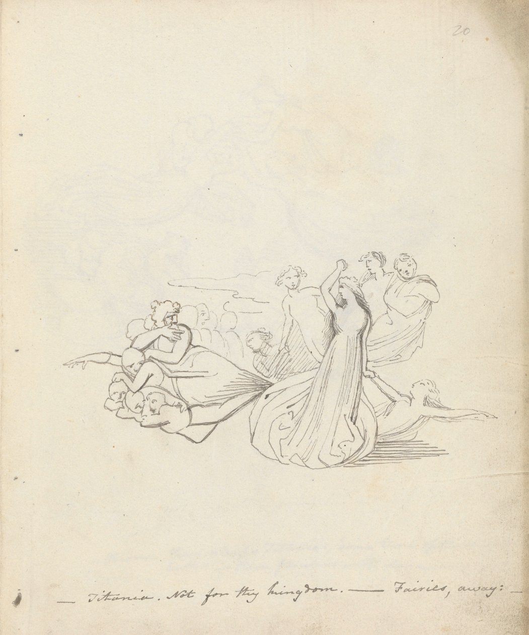 Titania. Non per il tuo regno. - Via le fate, 1783 da John Flaxman