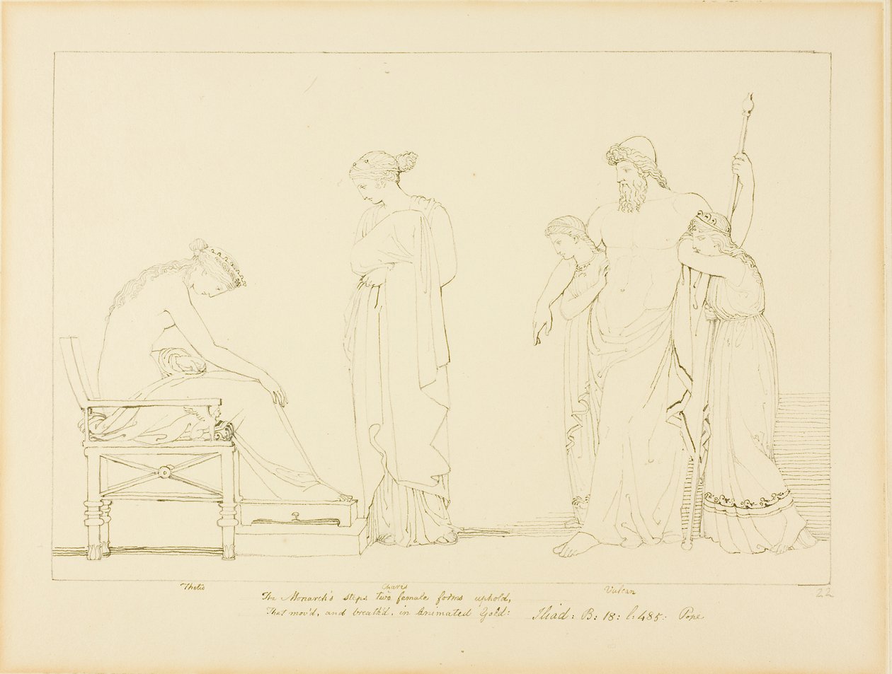 Vulcano e Teti da John Flaxman
