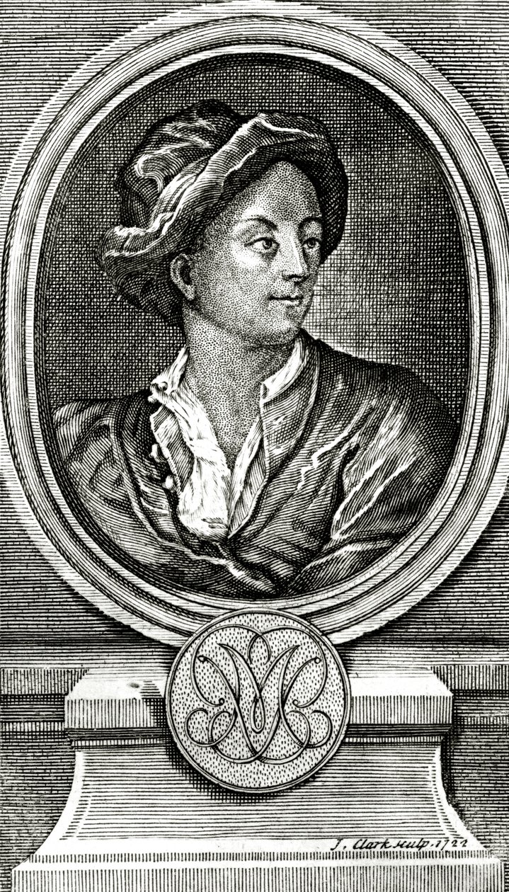 Matthew Prior, inciso da J. Clark, 1722 da John Francis Rigaud