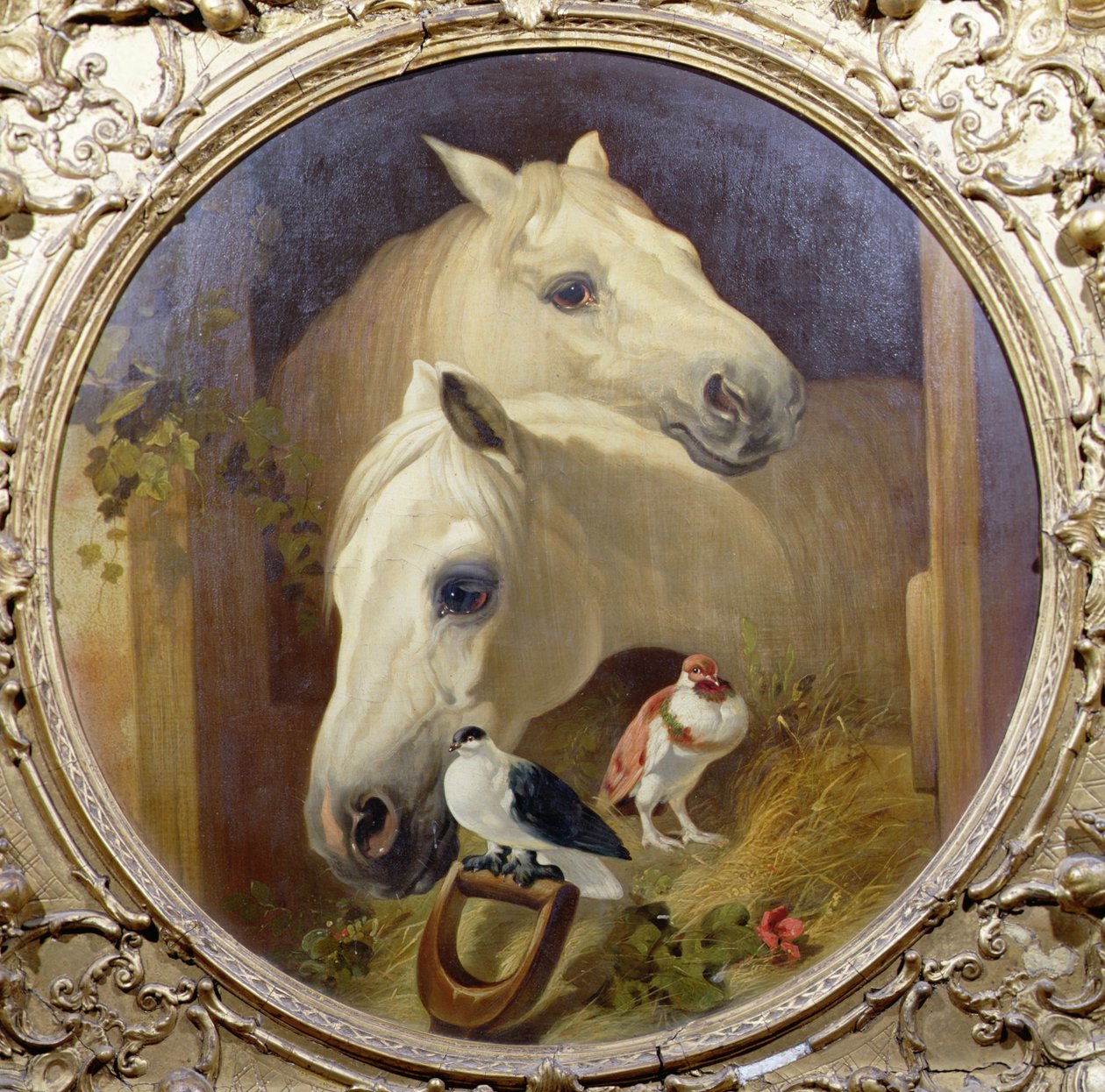 Cavalli vicino a una porta della stalla da John Frederick Herring Snr