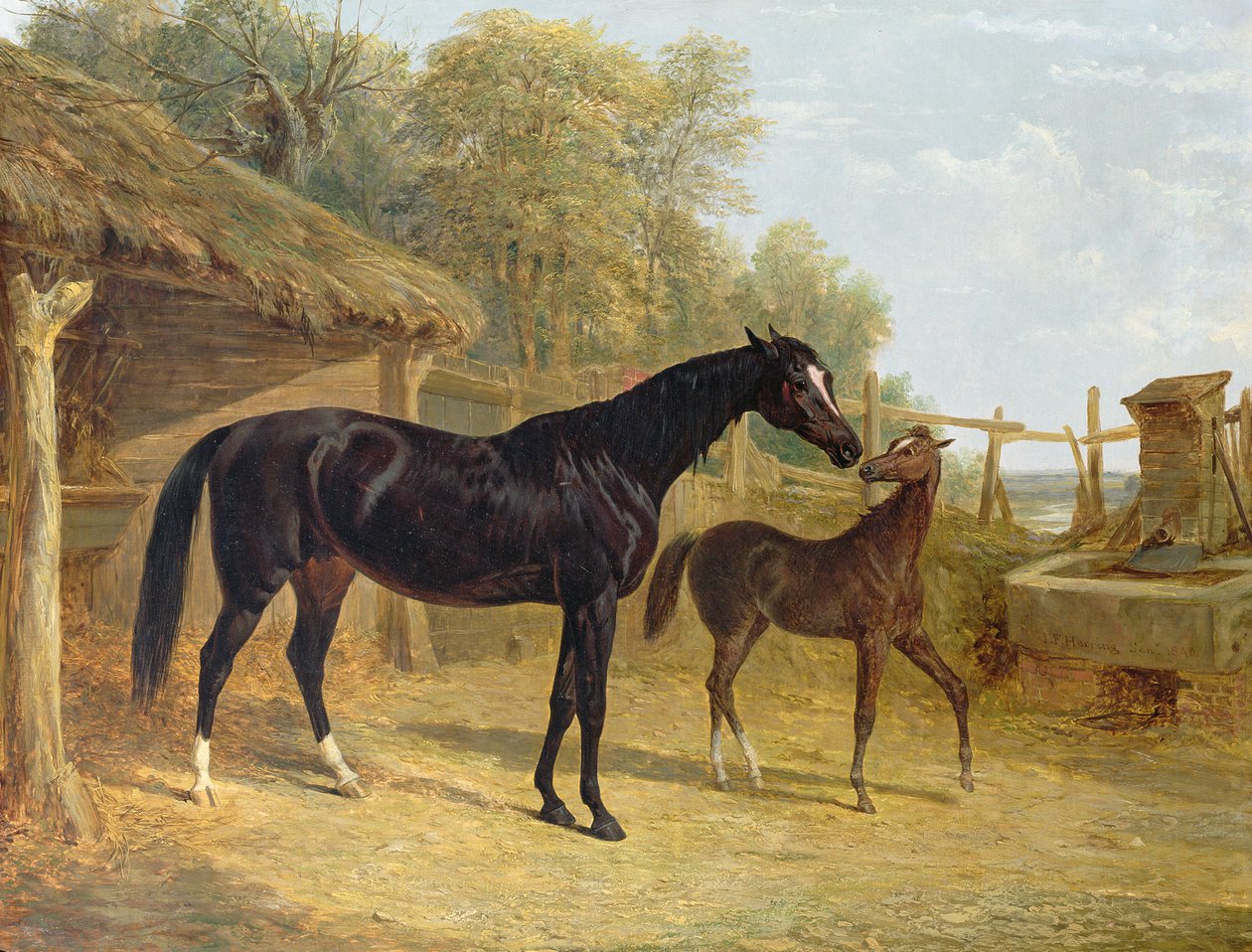 Levity, proprietà di J.C.Cockerill Esq., con il suo puledro Queen Elizabeth, proprietà di Lord Dorchester, 1843 da John Frederick Herring Senior