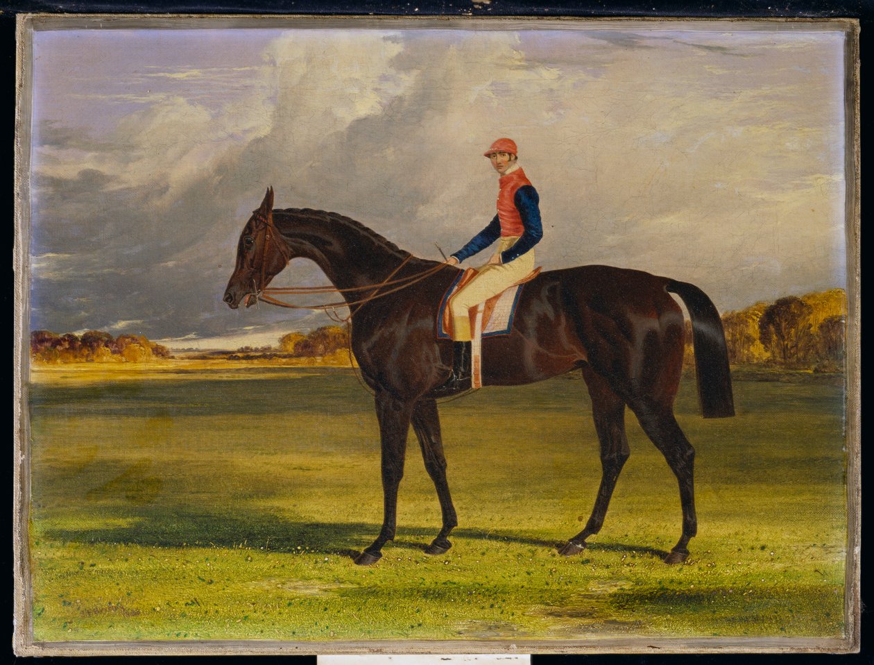 La puledra del conte di Chesterfield, Industry, con W. Scott, in un paesaggio, 1838 da John Frederick Herring Senior