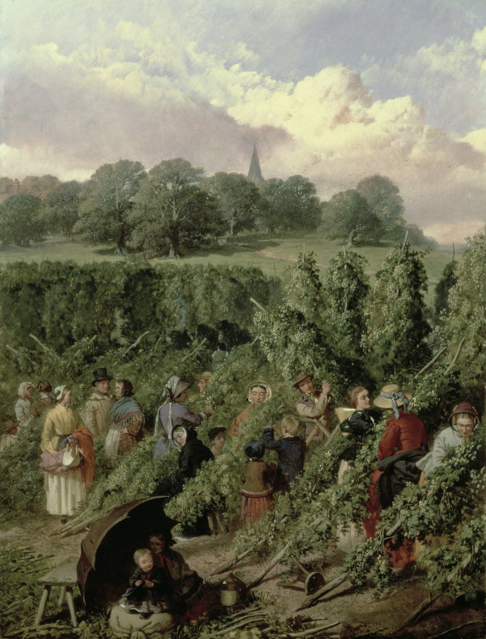 I raccoglitori di luppolo da John Frederick Herring Senior