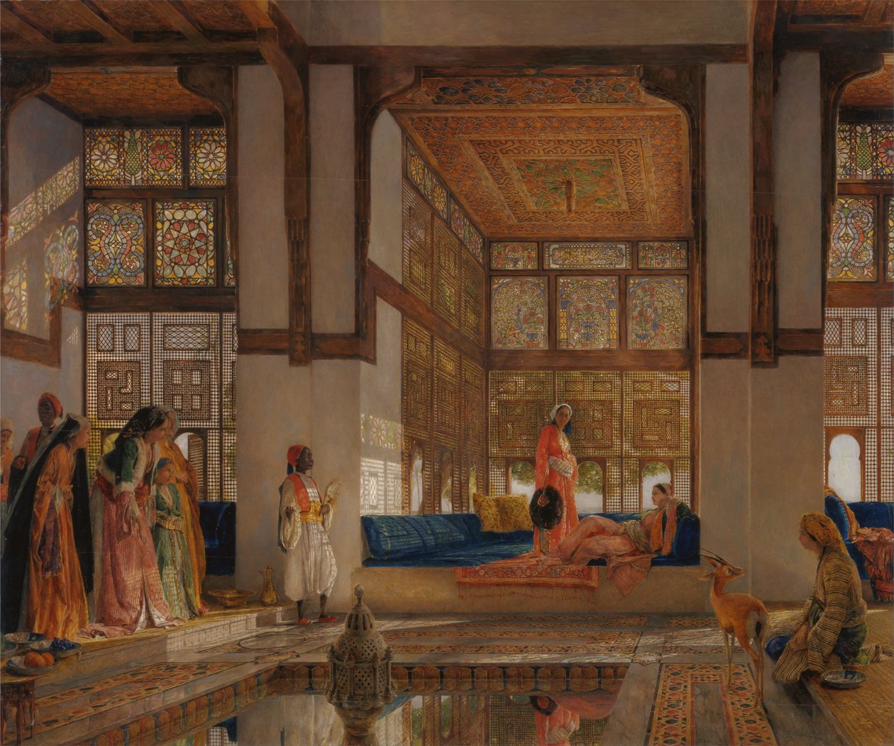 Una signora che riceve i visitatori (Il ricevimento) da John Frederick Lewis