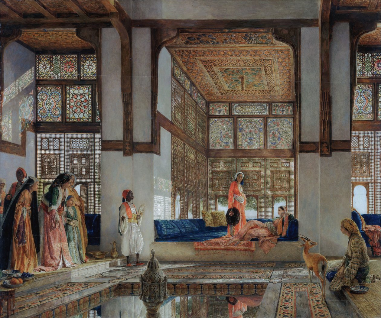 Una signora che riceve i visitatori (Il ricevimento) da John Frederick Lewis