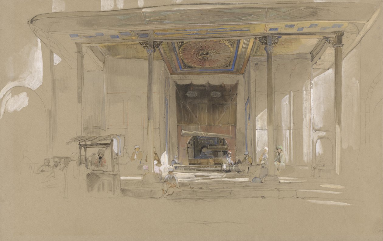 Ingresso principale della Grande Moschea (Ulucami) Bursa, Turchia, c.1840 da John Frederick Lewis