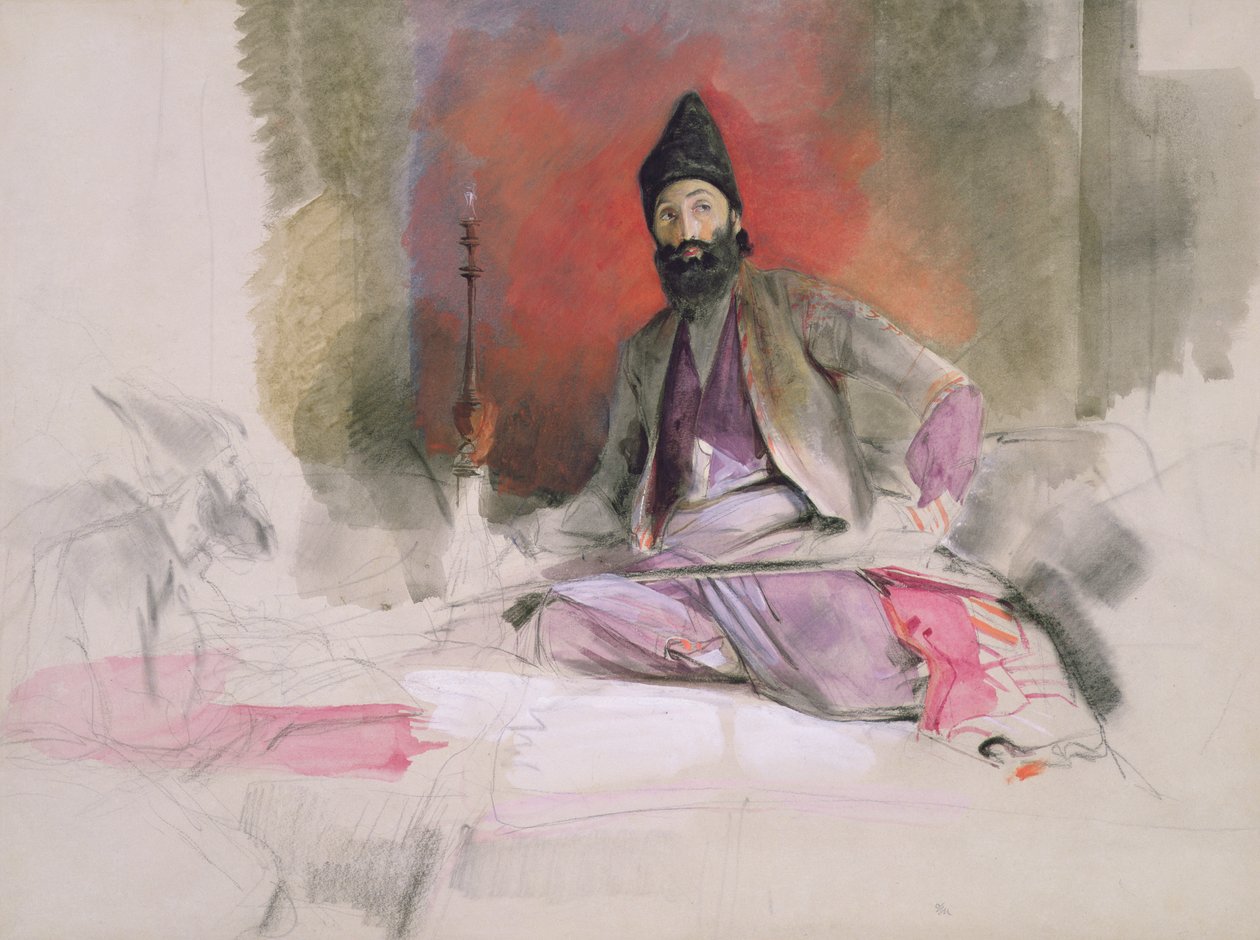 Studio di un magnate turco, possibilmente Hallicoo Mirza, c.1840 da John Frederick Lewis