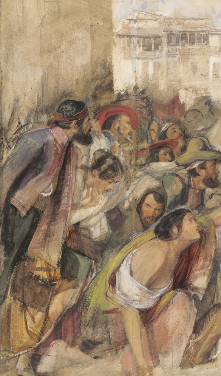Studio per la proclamazione di Don Carlos, c.1834-28 da John Frederick Lewis