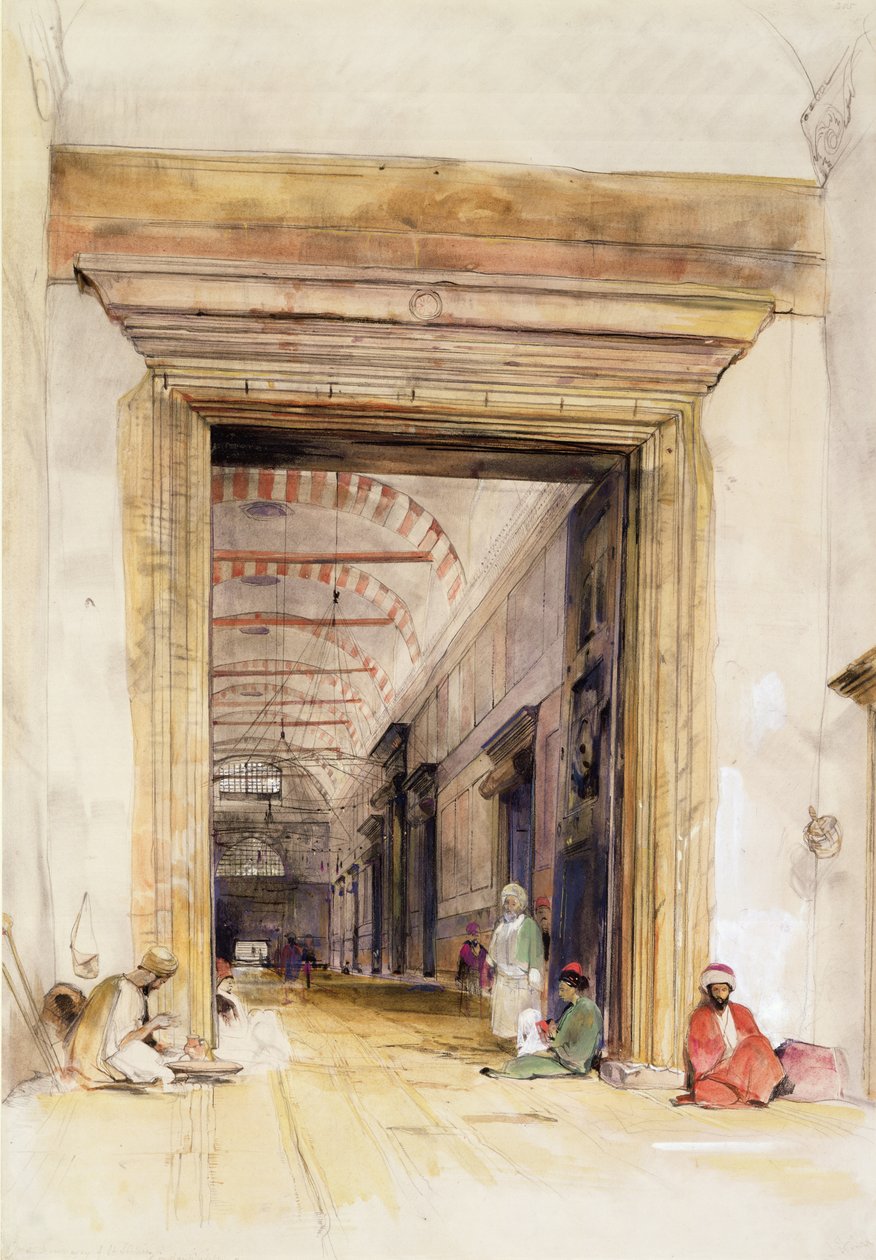 Il grande portale della Moschea di Santa Sofia, Costantinopoli da John Frederick Lewis