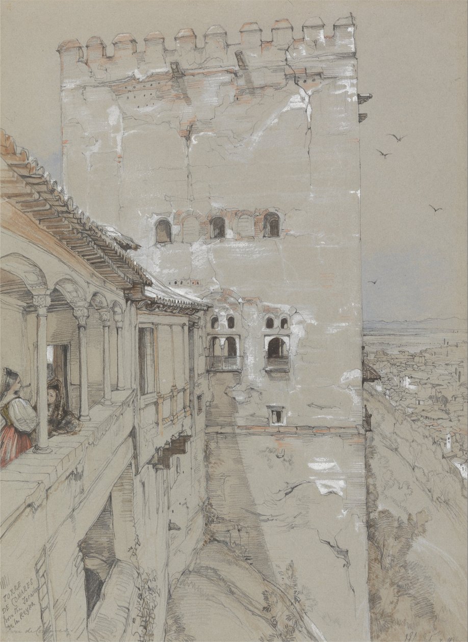 La Torre di Comares, Alhambra, 1835 da John Frederick Lewis