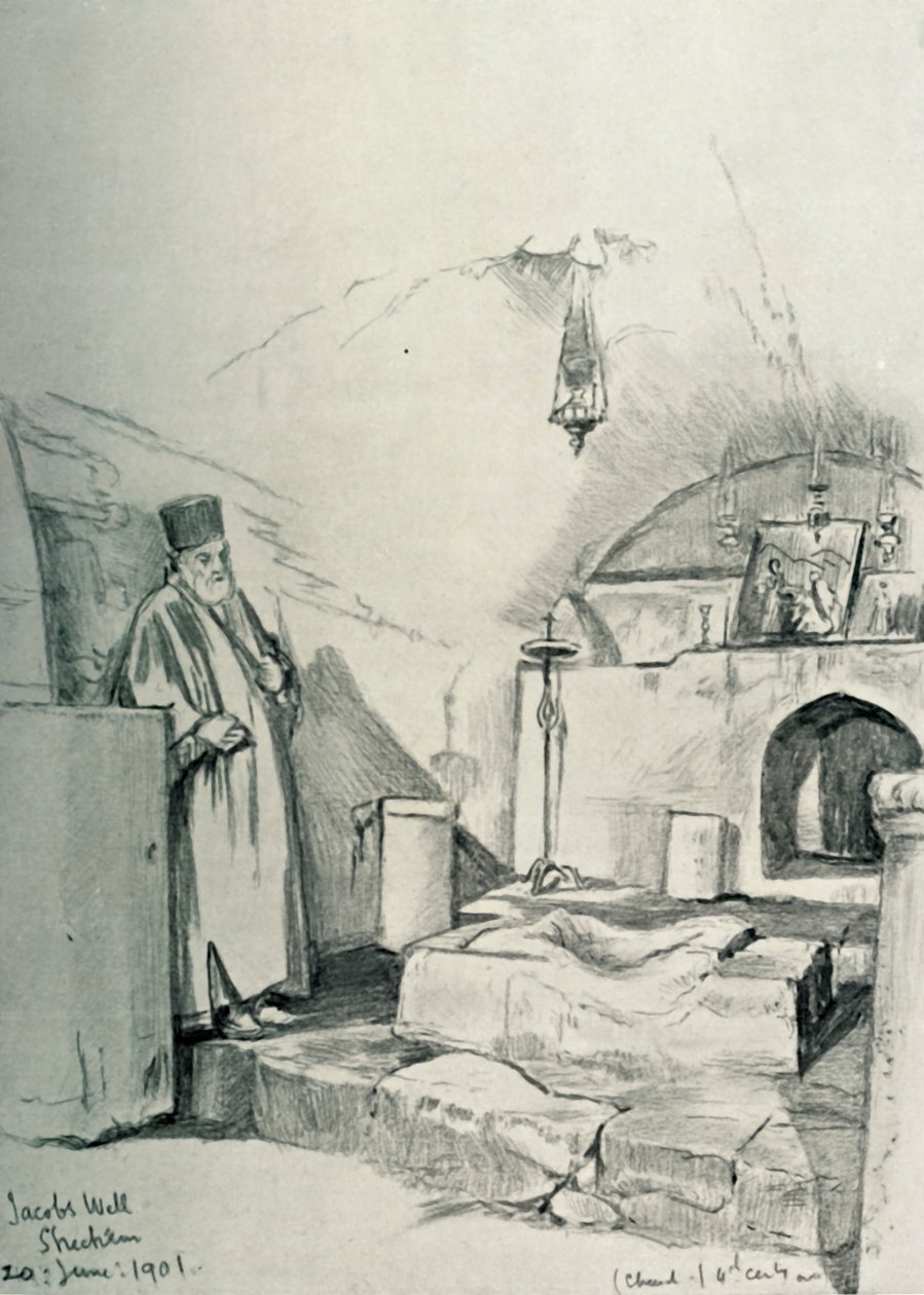Il pozzo di Giacobbe a Sichem Nablus, 1902 da John Fulleylove