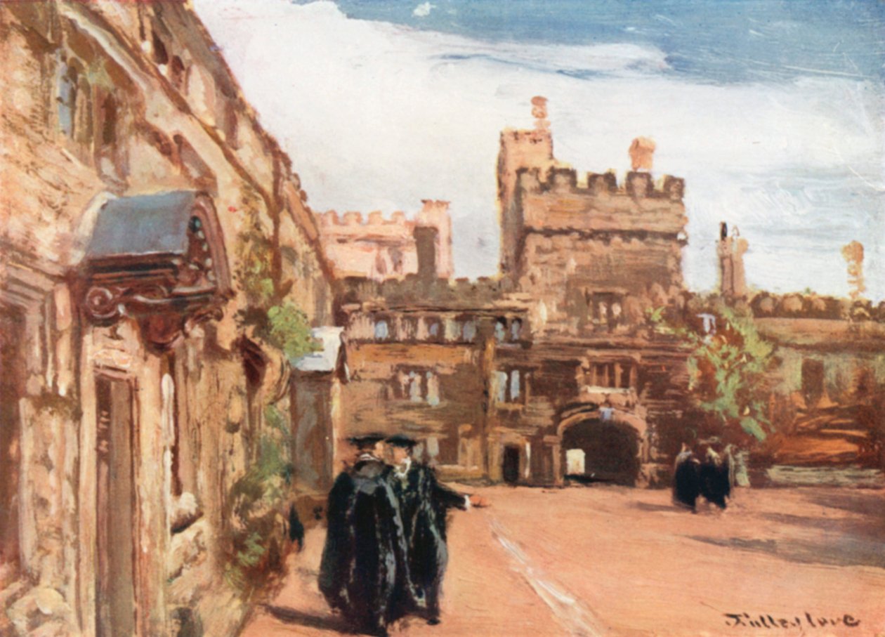 Jesus College (litografia a colori) da John Fulleylove