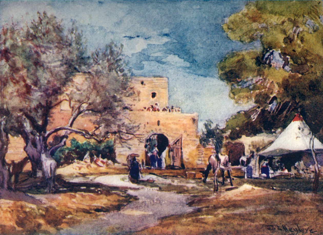 Edificio Medievale Fuori dal Muro Nord di Gerusalemme, 1902 da John Fulleylove