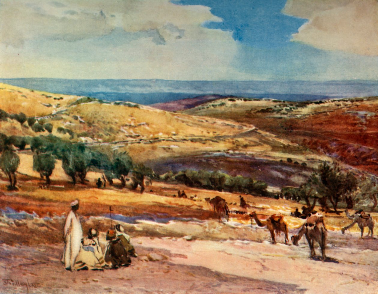 Sulla strada da Gerusalemme a Betania da John Fulleylove
