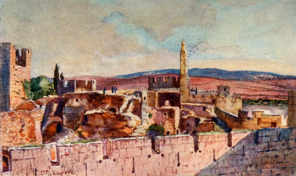 Parte della Cittadella di Gerusalemme, 1902 da John Fulleylove