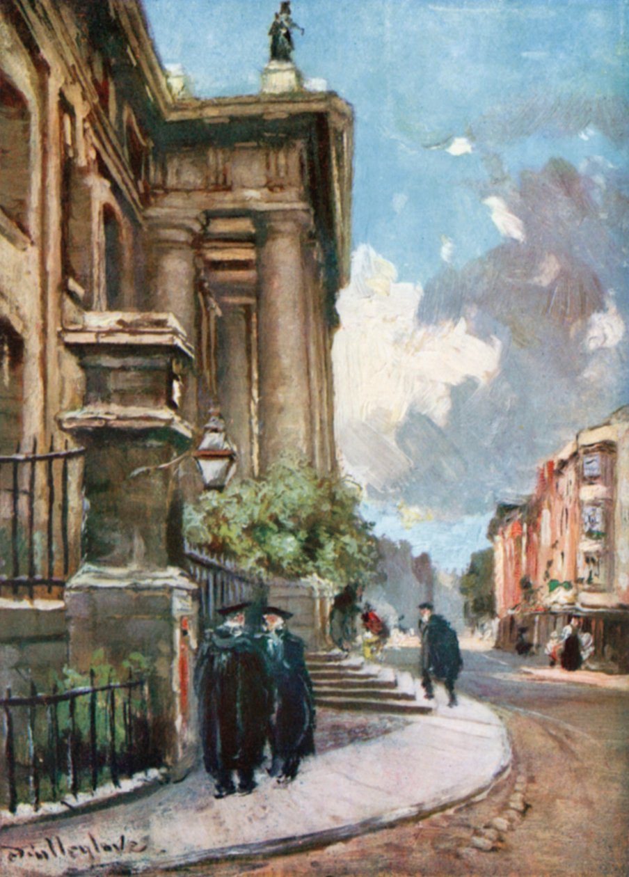 Edificio Clarendon, Broad Street (litografia a colori) da John Fulleylove