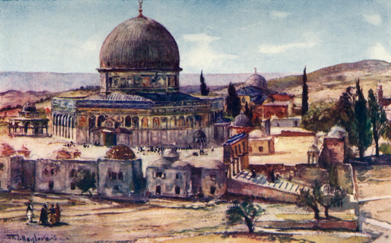 La Cupola della Roccia dalle caserme vicino alla Torre di Antonia, 1902 da John Fulleylove