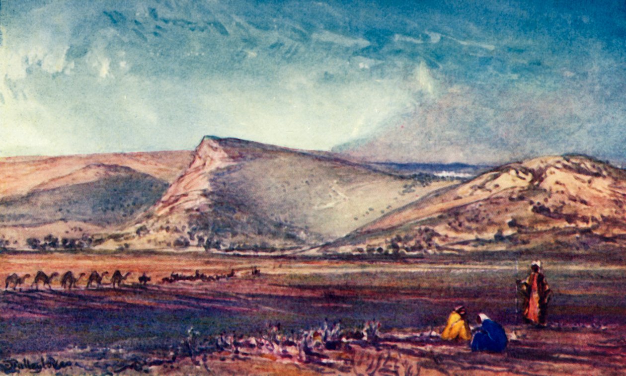 Le colline intorno a Nazareth dalla pianura di Esdraelon, 1902 da John Fulleylove