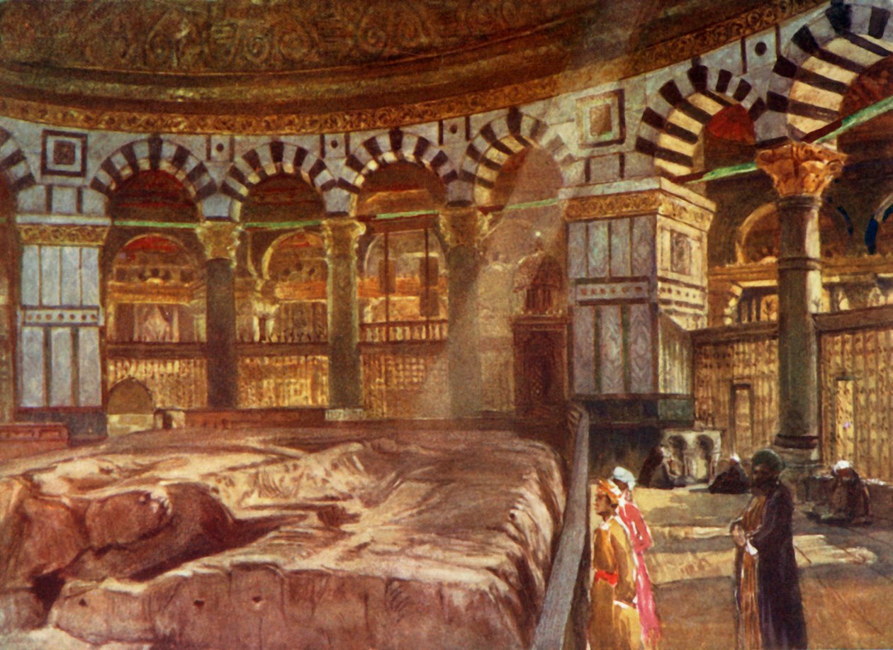 La Roccia Santa sotto la Cupola della Roccia, 1902 da John Fulleylove