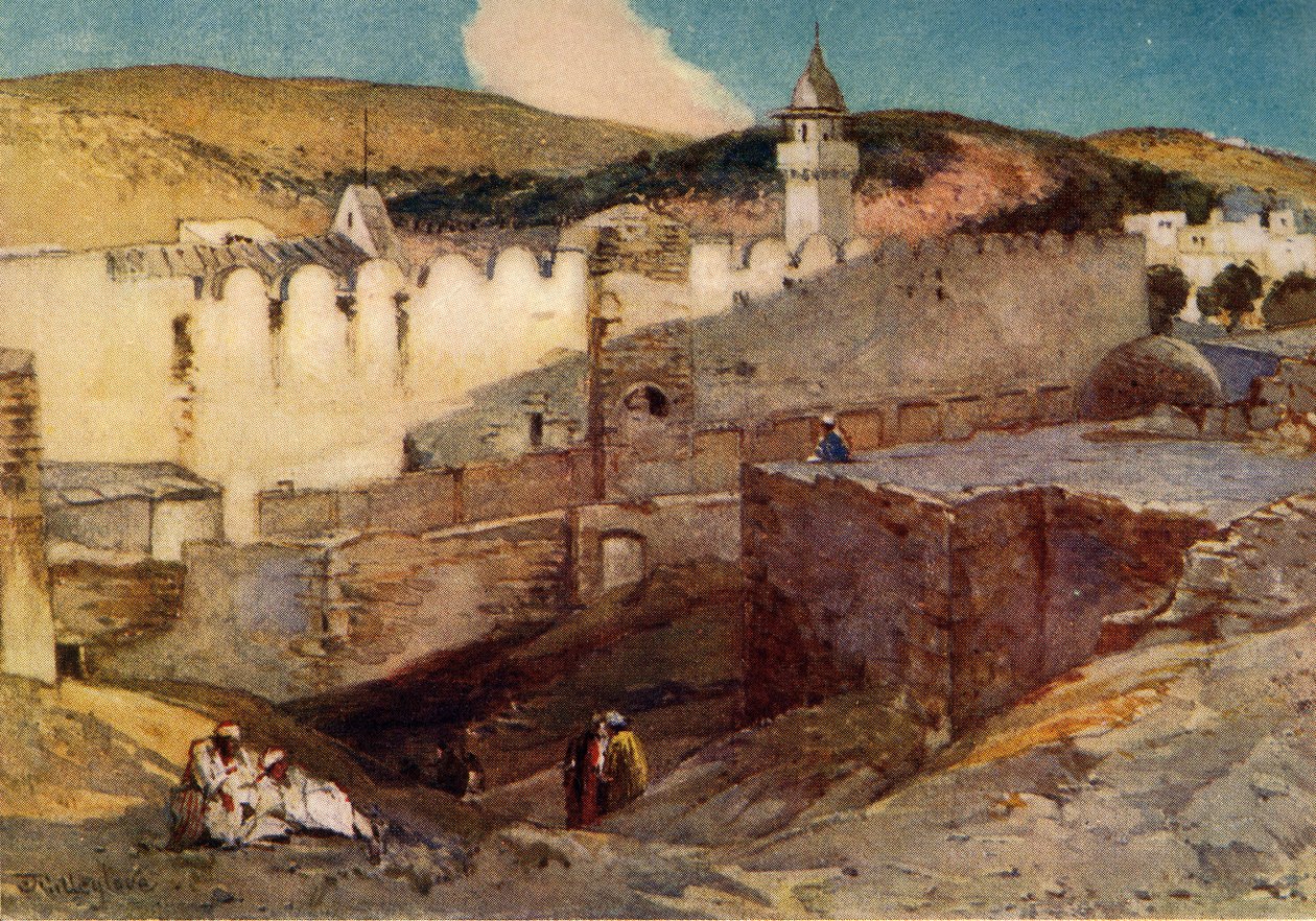 La moschea di Hebron sopra la grotta di Machpelah, 1902 da John Fulleylove