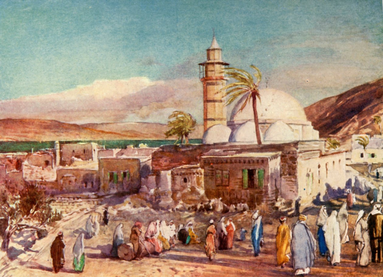 La Moschea di Tiberiade e il Lago di Galilea da John Fulleylove