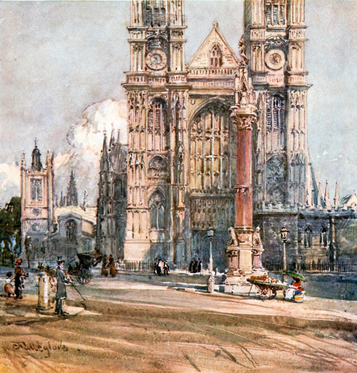 Il fronte ovest (litografia a colori) da John Fulleylove