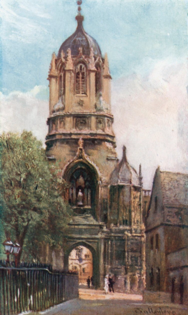 Torre di Tom, Christ Church College (litografia a colori) da John Fulleylove