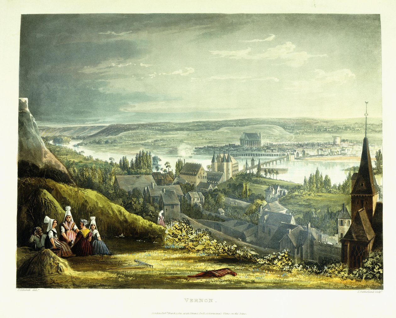 Veduta di Vernon, 1821 da John Gendall