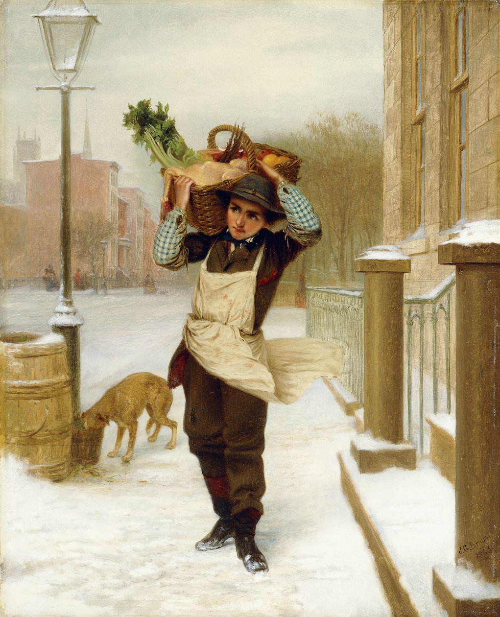 Ragazzo delle consegne, 1863 da John George Brown