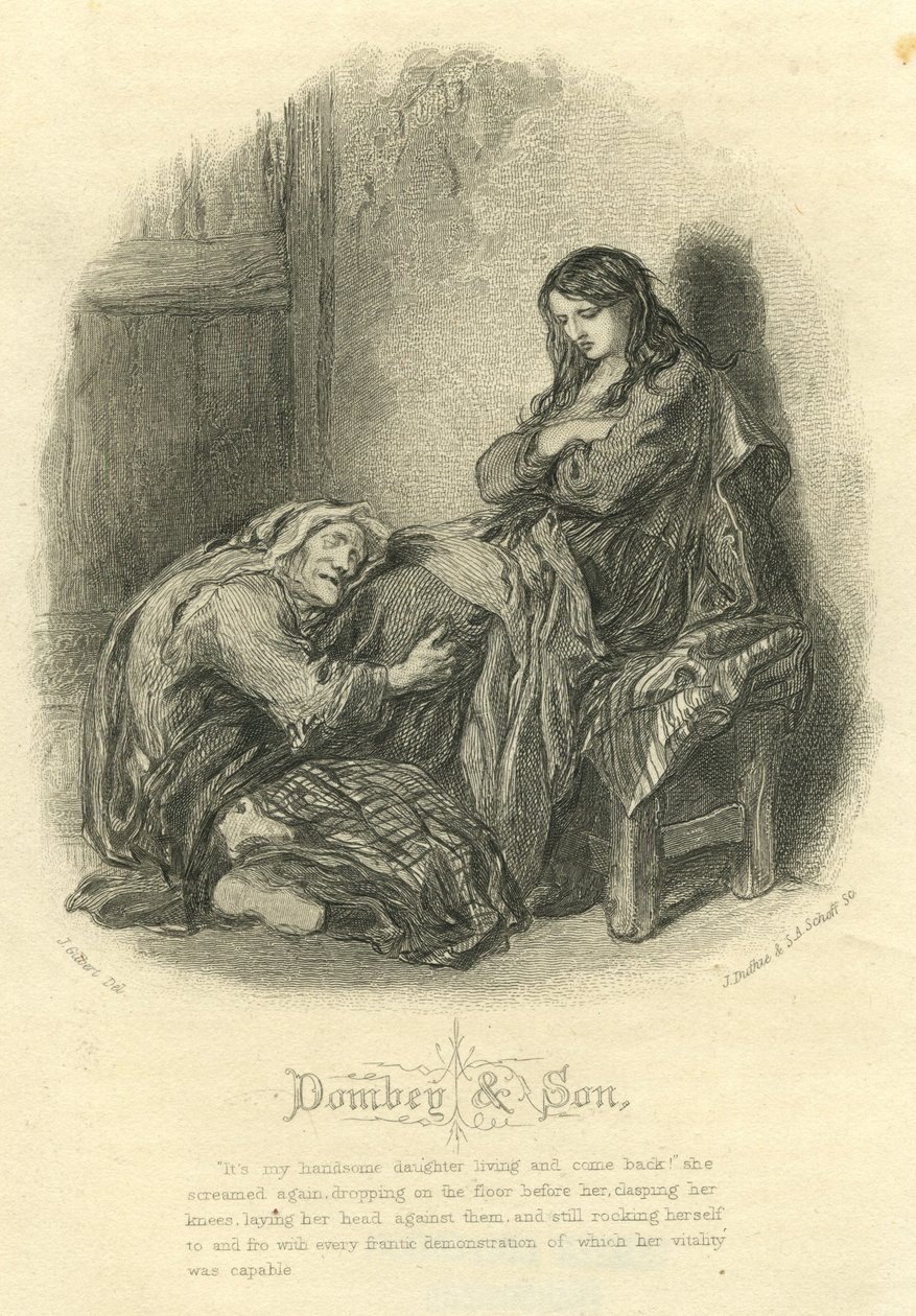 Dombey e Figlio: Alice Brown e sua madre da John Gilbert