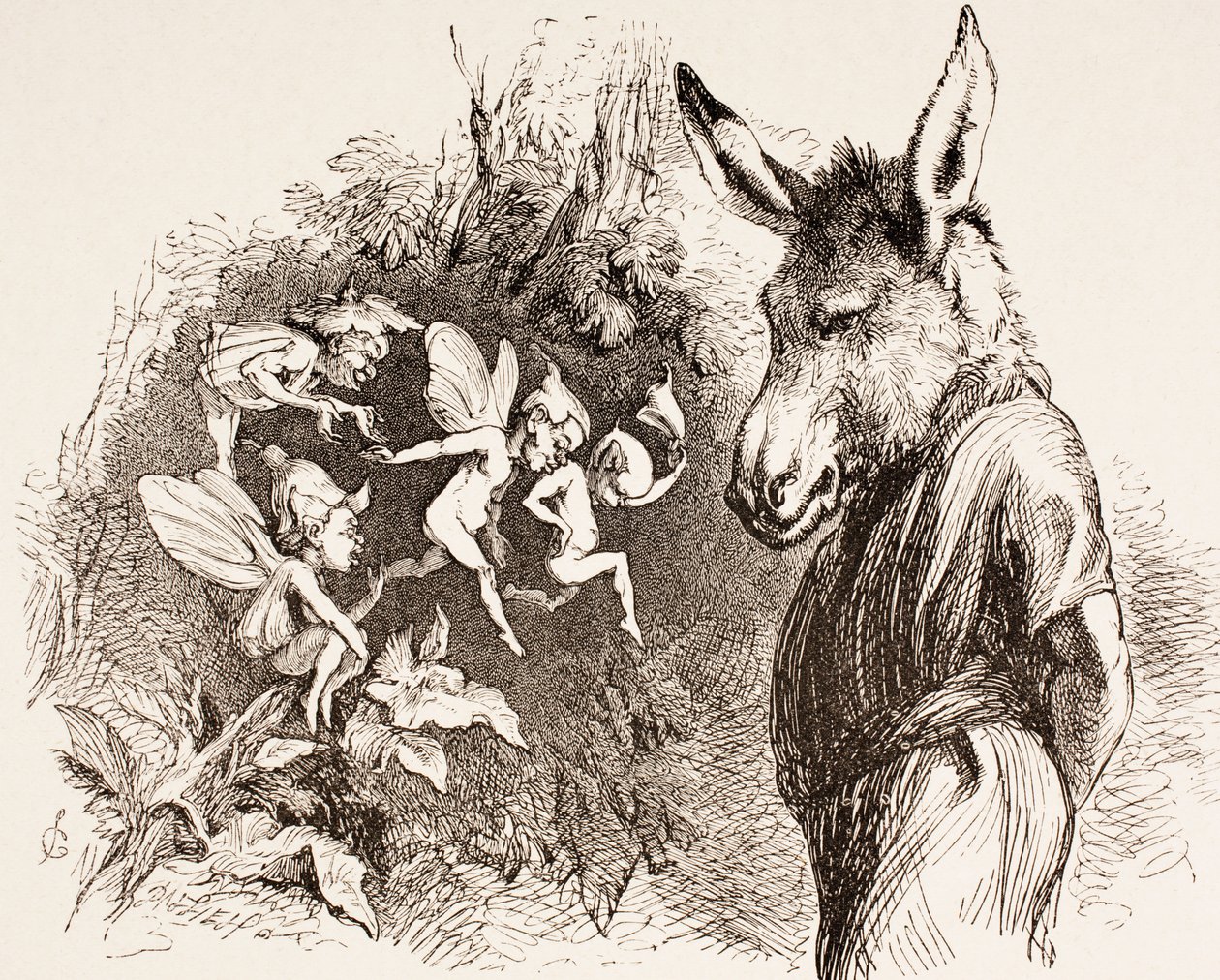 Illustrazione per Sogno di una notte di mezza estate, da 