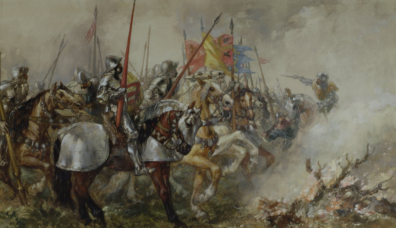 Re Enrico V alla battaglia di Agincourt, 1415 da John Gilbert