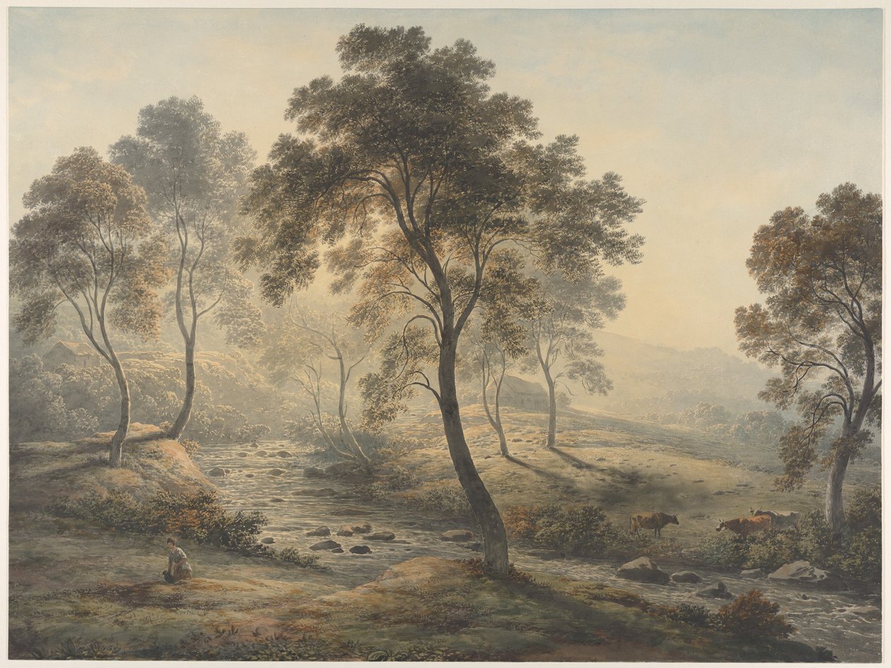 Mattino presto presso Loch Katrine nei Trossachs, Scozia da John Glover