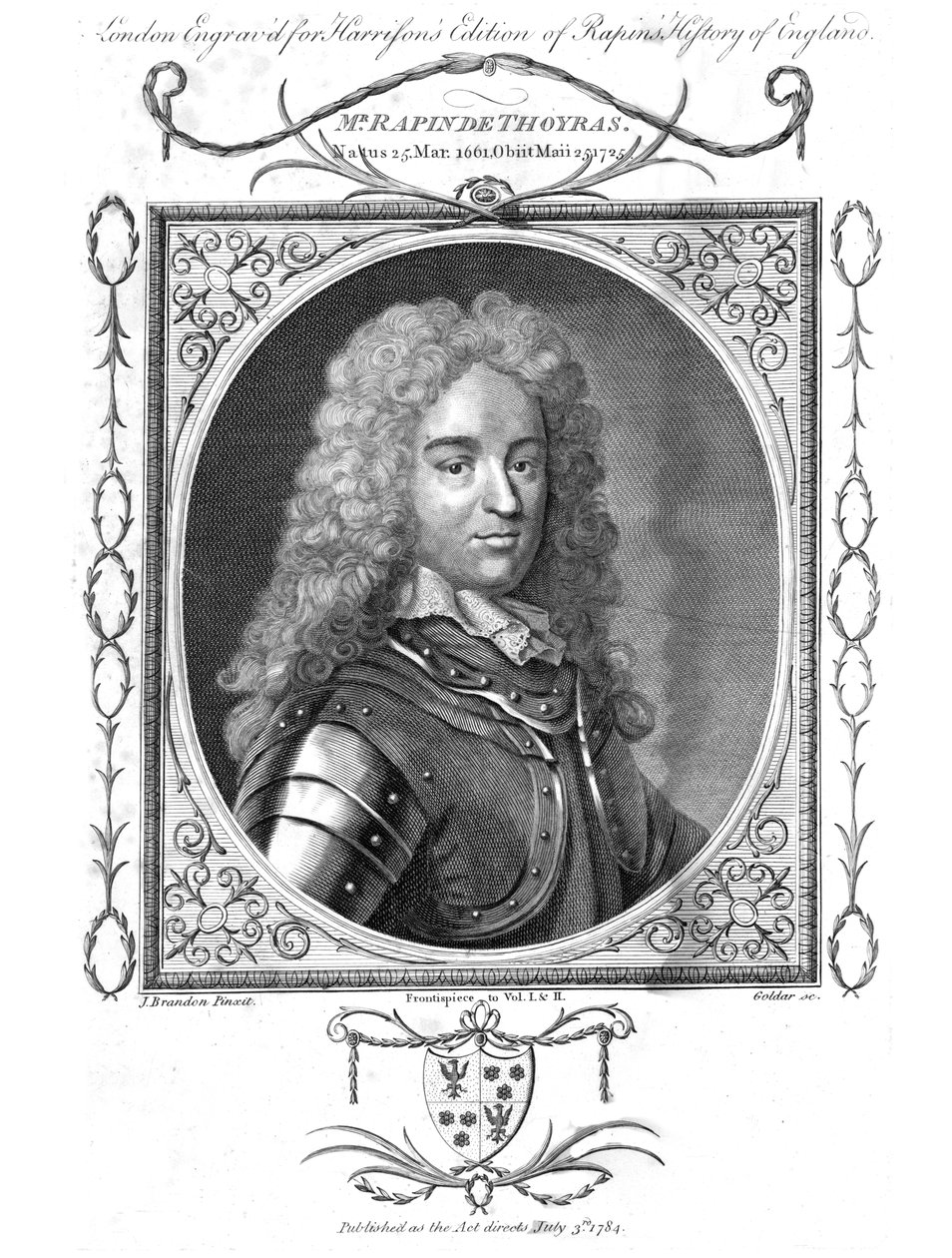 Mr Rapin De Thoyras, 1784 da John Goldar