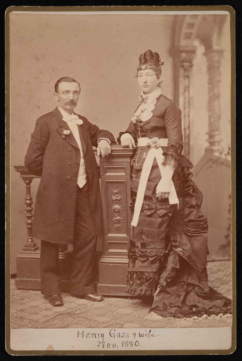 Ritratto di Henry Gass 1835-1884 e della moglie Emma Dibble, novembre 1880 da John Goldin
